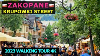 Zakopane Poland 2024 Packed Krupówki Street 4K Walking Tour Unlocked CC [upl. by Seravaj]