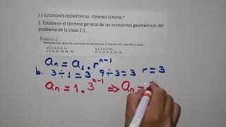 22 sucesiones geométricas término general numeral 1 [upl. by Segroeg]