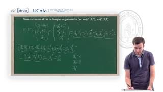 Matemáticas para la Empresa I  Ejercicio 6 Base ortonormal  Alfonso Rosa [upl. by Llenyar384]