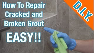 How to Repair Cracked and Worn Grout Shower [upl. by Lerraj]