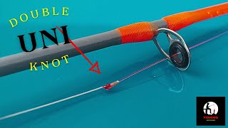 How to Tie the Double Uni Knot  How to Tie Braid to Fluorocarbon or Braid to Mono  Fishing Knots [upl. by Noivert]