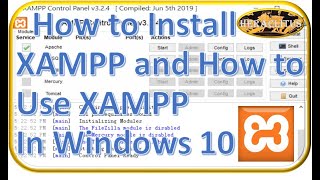 How to Install XAMPP and How to Use XAMPP Control Panel in Windows 10 [upl. by Zeiger495]