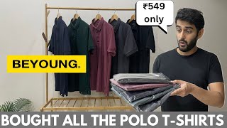 Best Budget Polo Tshirts Haul For Men  Beyoung Polo Tshirts Review [upl. by Tserof]