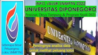 DATA PEMINAT amp DAYA TAMPUNG SNMPTN UNDIP 2022 [upl. by Asilanom]