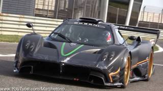 Pagani Zonda R EPIC Sound  Flames amp Accelerations [upl. by Biondo]