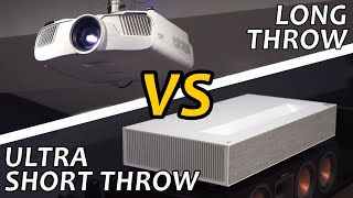 Ultra Short Throw vs Long Throw Projector  LG HU85LA vs Epson 5050UB [upl. by Neirb]