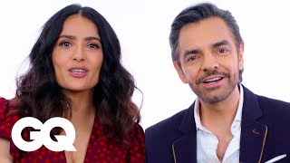 Salma Hayek y Eugenio Derbez responden TODO de Google  GQ México [upl. by Hbahsur]