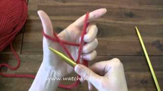 How to Cast on  Long tail cast on  Online Knitting Tutorials for Beginners [upl. by Sirroned]