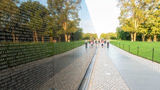 The Vietnam Veterans Memorial Wall in Washington D C [upl. by Johiah]