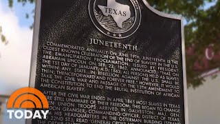 The History Of Juneteenth  TODAY [upl. by Ellekim]