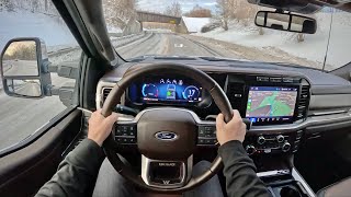 2023 Ford F250 King Ranch Super Duty 67L V8 Diesel Crew Cab  POV Driving Impressions [upl. by Gotcher738]