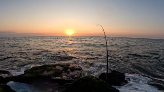 2024 October NJ Surf Fishing Chasing the Blitz [upl. by Hardi]