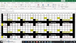 excel wochendienstplan kostenlose vorlage 16 mitarbeiter  schichtplanungssystem [upl. by Monahon]