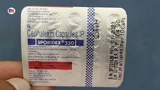 Sporidex 250mg Capsule  Cephalexin Capsule  Sporidex 250 Capsule Uses Benefits Dosage Review [upl. by Bobbye]