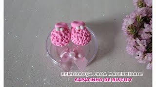 DIY Sapatinho de Biscuit Lembrança para Maternidade [upl. by Tate]