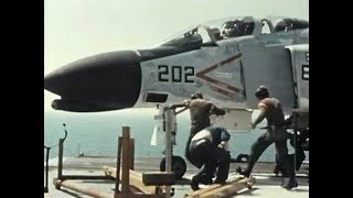 Aircraft Carrier Deck Ops Vietnam War 1960s [upl. by Sandell]