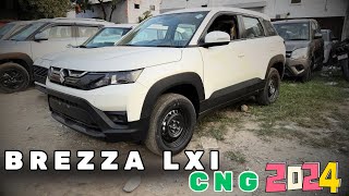 Brezaa lxi cng 2024  brezza base model 2024  maruti suzuki brezza cng ✅ [upl. by Hanan]