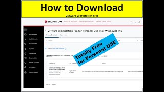 How to download VMware Workstation totally free Broadcom  Virtualization [upl. by Evangelin649]