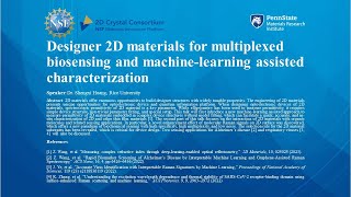 Designer 2D materials for multiplexed biosensing and machinelearning assisted characterization [upl. by Grous]