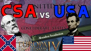 Can the Confederates WIN the American CIVIL WAR EU4 Battles [upl. by Atnek]