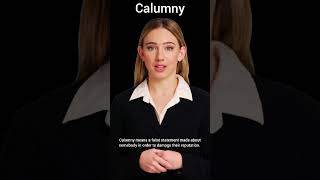 Calumny meaning in english [upl. by Eiboj]