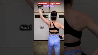 workout upperbodyworkout shoulders upperback bandworkout buildmuscle homeworkout shorts [upl. by Faina268]