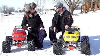 HER VERY FIRST TIME COUPLE ENJOY their 49cc GAS quotToYquot RAMINATOR MONSTER TRUCKS  RC ADVENTURES [upl. by Dorkus]