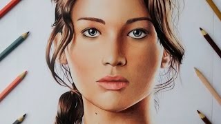 Desenhando Katniss Everdeen Jogos Vorazes Drawing Katniss Everdeen [upl. by Fleisig]