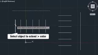 Extend command in Autocad  how extend line in Autocad  line extension extended line autocad 2d [upl. by Anitsyrhc]