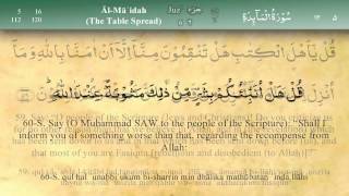 005 Surah Al Maida by Mishary Al Afasy iRecite [upl. by Anaela]