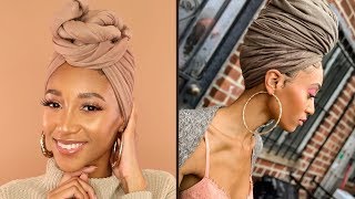 10 WAYS TO TIE MY HEAD WRAPS SCARF  TURBANS Short Natural Hair amp TWA Friendly [upl. by Gobert]