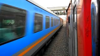 Unbelievable Scenes The fastest Gatimaan Exp overtakes Goa Rajdhani 160 kmphFight for priority [upl. by Oloap116]