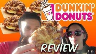 Dunkin Donuts Pretzel Croissant Breakfast Sandwich REVIEW its Shamokin [upl. by Tamqrah]