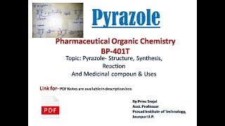 Pyrazole Structure Chemistry Synthesis Reaction and Medicinal compund amp Uses [upl. by Kania]