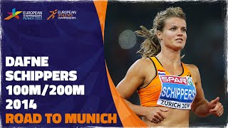 Dafne Schippers Sprint Gold Double  Zurich 2014  Road To Munich 2022 [upl. by Hsemar]