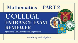 College Entrance Exam Reviewer MATH  PART 2 UPCAT ACET SASE USTET PUPCET DCAT etc 2023 [upl. by Aserret]