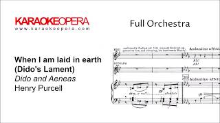 Karaoke Opera Didos Lament  Dido and Aeneas Purcell Orchestra only version with printed music [upl. by Earas592]