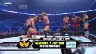 Kane Big Show Kofi Kingston Santino Marella vs The Corre pt1 [upl. by Luapnhoj331]