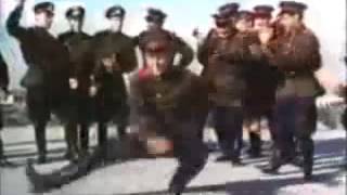 Soviet Army dancing to Hard Bass [upl. by Ahnavas]