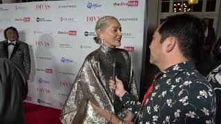 Sharon Stone Carpet Interview at Divas Simply Singing 2023 [upl. by Jerroll]