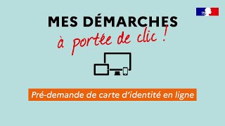 Prédemande de carte didentité en ligne [upl. by Vyner]