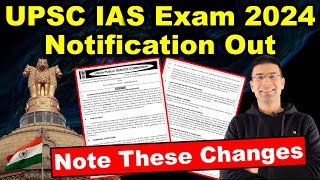 UPSC IAS Exam 2024 Notification Out  Note These Changes  Important Highlights  Gaurav Kaushal [upl. by Cyrillus]