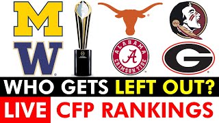 College Football Playoff Rankings 2023 LIVE  CFP Bracket Is Alabama Florida State Or Texas OUT [upl. by Annecorinne785]