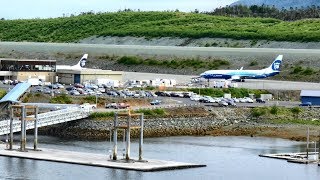 Ketchikan Alaska Airport via Cruise Ship Sail Away 4K [upl. by Herates]