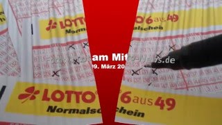 Lotto Mittwoch 09032016 6 Mio € im Lotto 8 Mio € im Spiel 77 Jackpot [upl. by Ylil424]