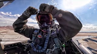 Red Flag Nellis • 64th Aggressor Squadron Cockpit Video [upl. by Enayd]