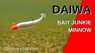 Daiwa Bait Junkie Minnow UNDERWATER VIDEO  FISHING  Whitebait Color [upl. by Gerry547]