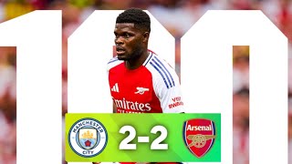 Man City 22 Arsenal • Partey’s 100 Premier League appearance • Rodrigo injury  yellow card [upl. by Prichard]