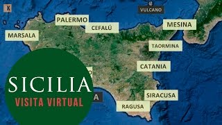 Sicilia  Visita virtual desde el aire [upl. by Anelrahc]