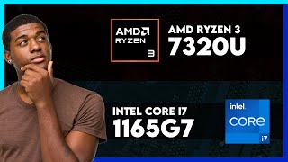 AMD Ryzen 3 7320U vs Intel Core i7 1165G7 Comparison [upl. by Airdnax]